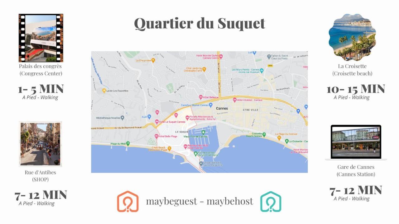 C004-Cosy Studio Proche La Croisette Et Le Suquet Кан Екстериор снимка